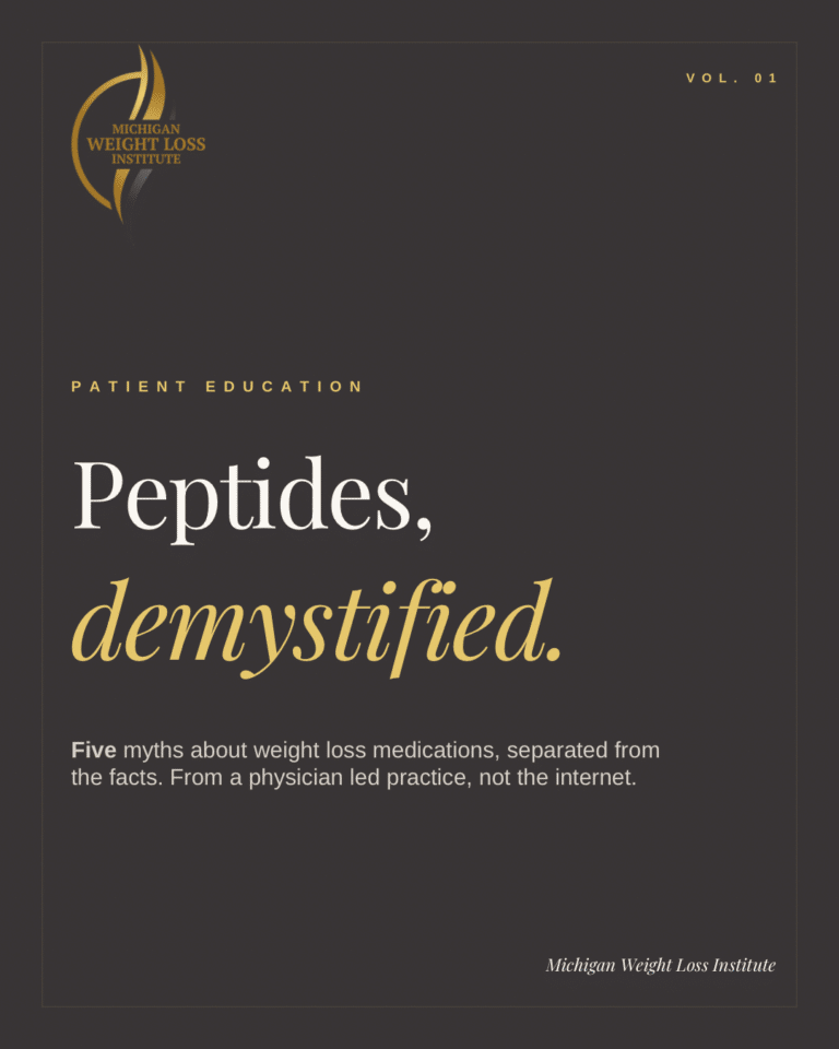 Weight loss peptides Michigan guide: 5 GLP-1 medication myths separated from facts by Michigan Weight Loss Institute physicians